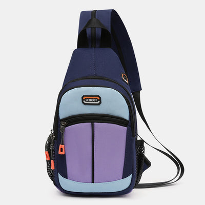 Mini Shoulder Backpack Colorblock Crossbody Sling Bag Daypack for Women Men