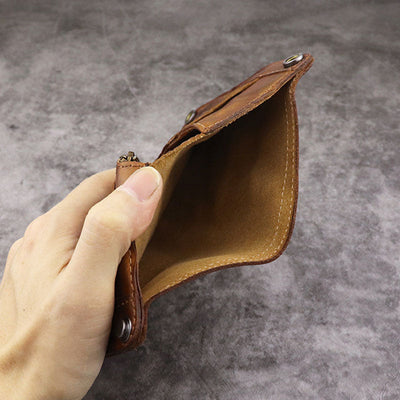 Retro Vertical Multi-slot Handmade Wallet Card Case