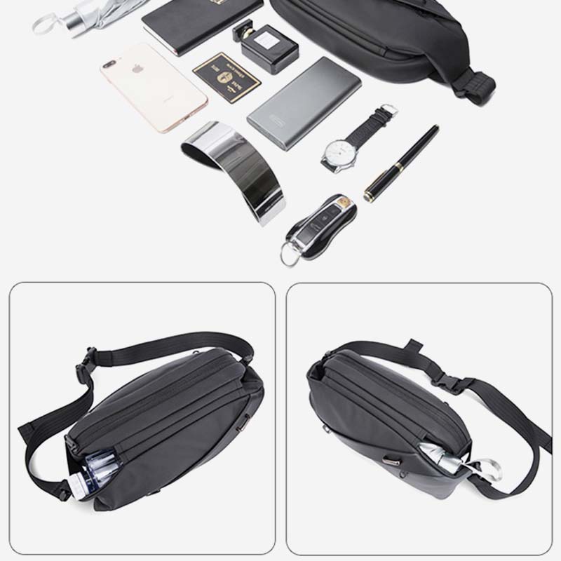 Large Capacity Waterproof Anti-theft Waist Bag Sling Bag