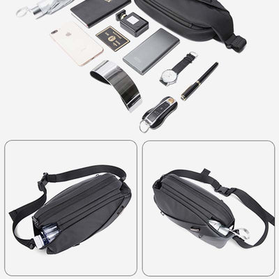 Large Capacity Waterproof Anti-theft Waist Bag Sling Bag