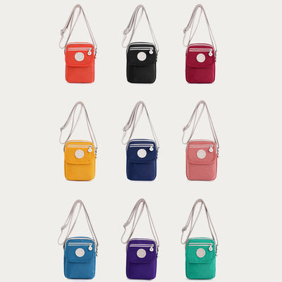 Mini Corssbody Bag Waterproof Nylon Solid Color Simple Shopping Bag