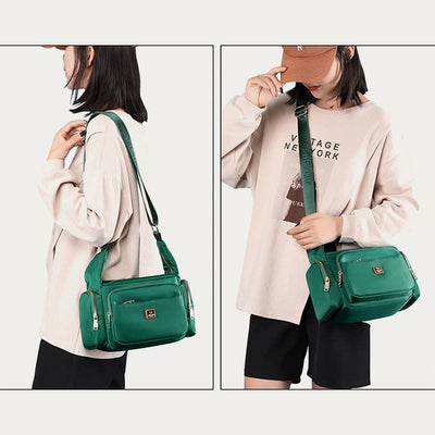 Nylon Crossbody Bag For Women Daily Outfit Multiple Pockets Purse
