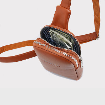 Lightweight Casual Sling Bag for Women PU Leather Small Crossbody Backpack