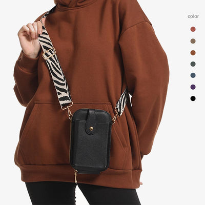 Double Compartment Crossbody Bag For Women Accordion Phone Bag