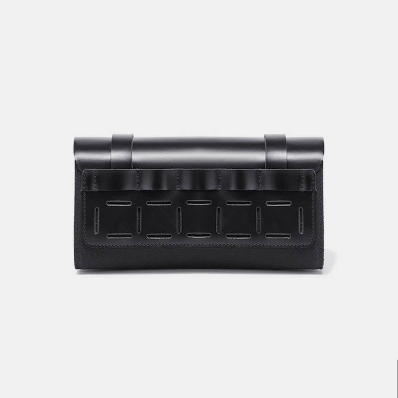Motorcycle Tool Bag Universal Leather Motorbike Fork Bag Saddlebags Handlebar Bag
