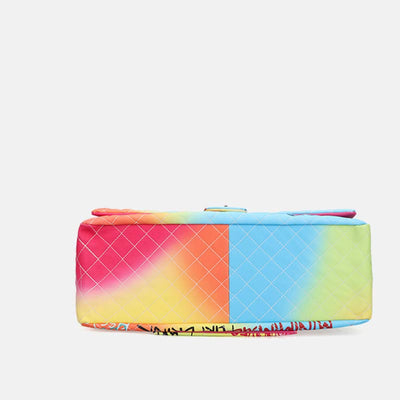 Large Crossbody Purse for Women Graffiti Quilted Handbag Shoulder Bag