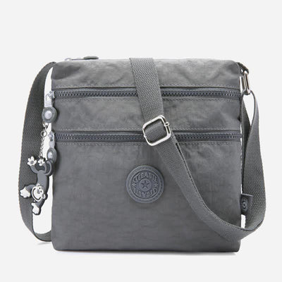 Lightweight Triple Zip Small Crossbody Bag Shoulder Bag for Women