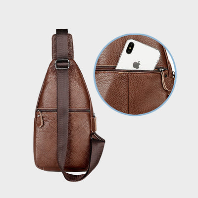 Multi Pocket Sling Bag For Men Outing Portable Everyday Use