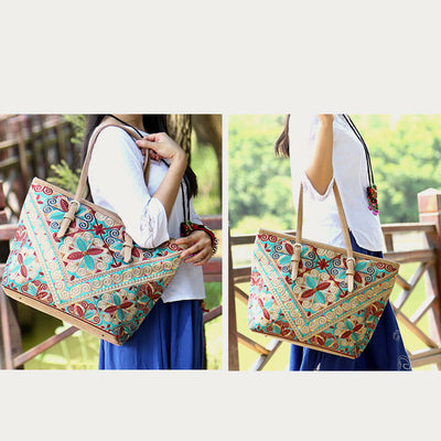 Tote Bag For Women Large Ethnic Style Pattern Printing Bag