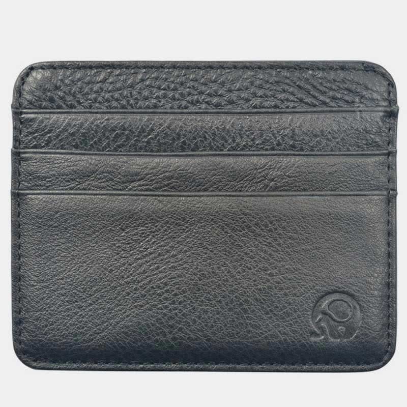 Slim Minimalist Front Pocket Wallet Genuine Leather Card Holder Card Case