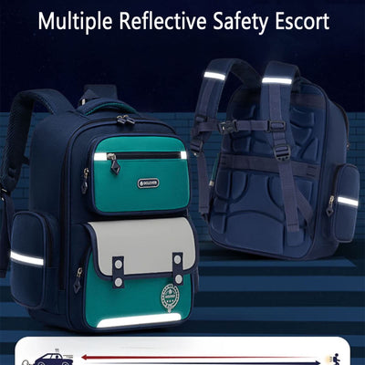Backpack For Kids Spine Protection Breathable Large Rolling Schoolbag