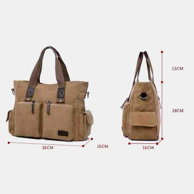 Laptop Tote Bag for Men Women Casual Canvas Work Handbag Purse