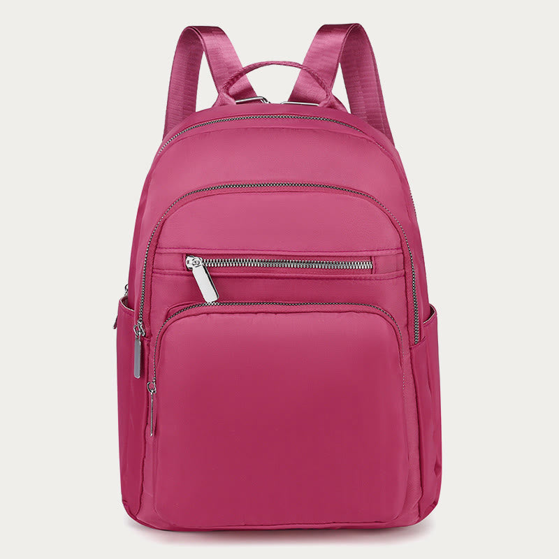 Backpack For Daily Use Simple Solid Color Casual Oxford Daypack