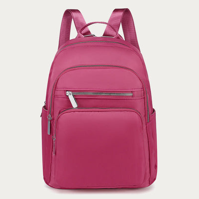 Backpack For Daily Use Simple Solid Color Casual Oxford Daypack