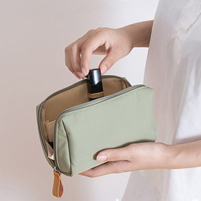 Small Makeup Bag For Women Double Zipper Lipstick Cosmetic Bag
