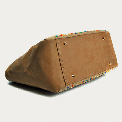 Tote For Women Travel Ethnic Style Pattern Leather Shoulder Bag