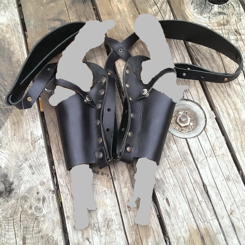 Leather Shoulder Holster For Men Women Retro Costume Theatre Prop