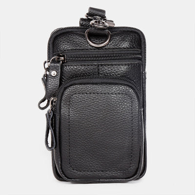 Retro Genuine Leather Business Waist Bag