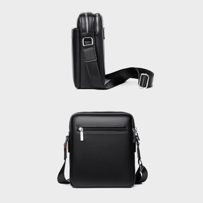 Simple Messenger Bag For Men Outdoor Durable Waterproof Leather Bag