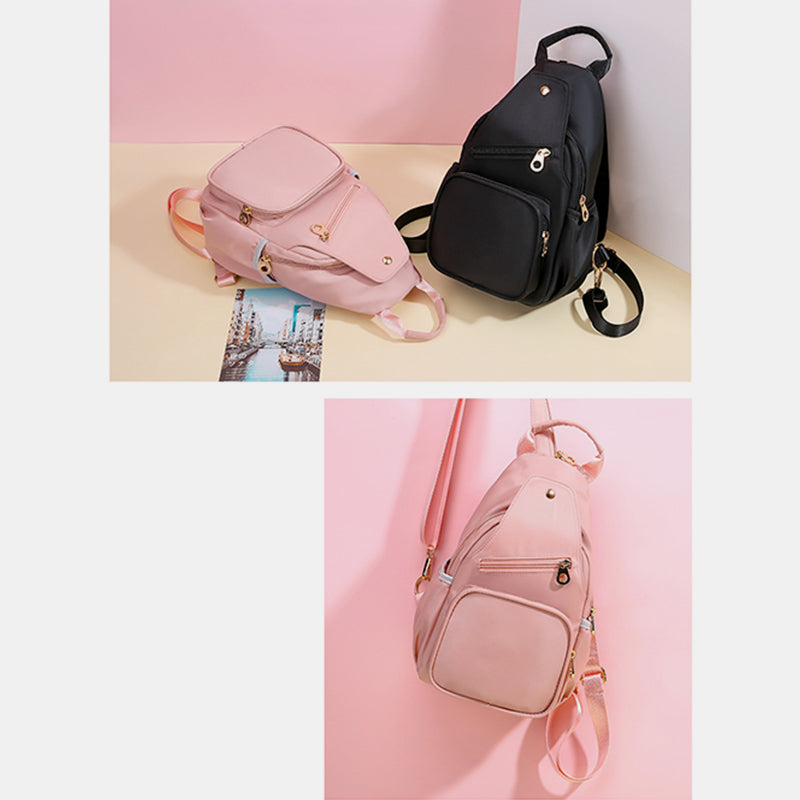 Women's Convertible Sling Bag Lightweight Casual Mini Backpack Chest Bag
