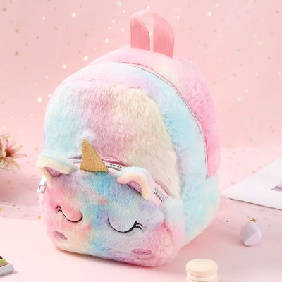 Backpack For Women Unicorn Furry Cute Cartoon Toddlers Kids Schoolbag