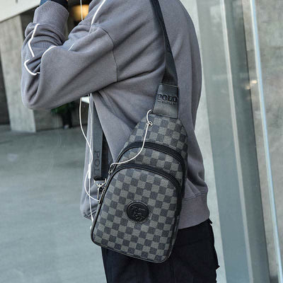 Men Outdoor Casual Travel Hiking Crossbody Chest Sling Bag One-Shoulder Strap