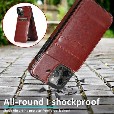 iPhone Wallet Case Quality Kickstand Phone Case with Multiple Card Slot