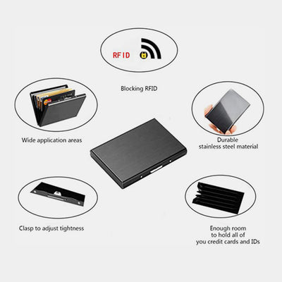 RFID Stainless Steel Slim Credit Card Holder