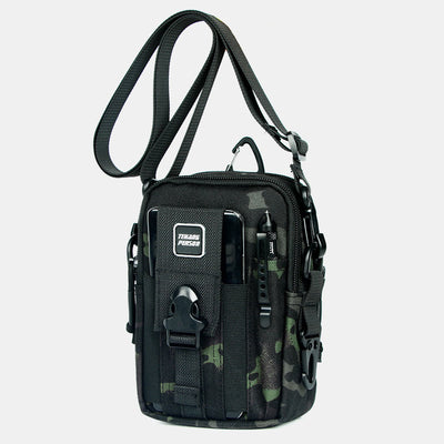 Tactical Waist Bag Belt Loop Phone Bag Pouch Fit 7.5" Cellphone with Crossbody Strap