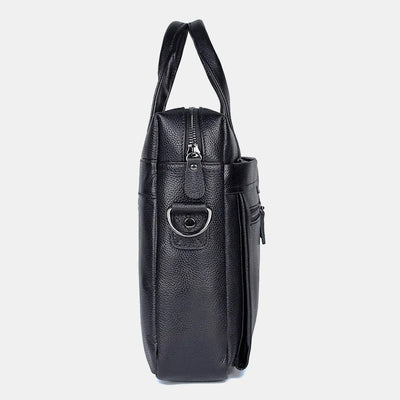 Business Briefcase Messenger Bag For Men Genuine Leather Laptop Bag