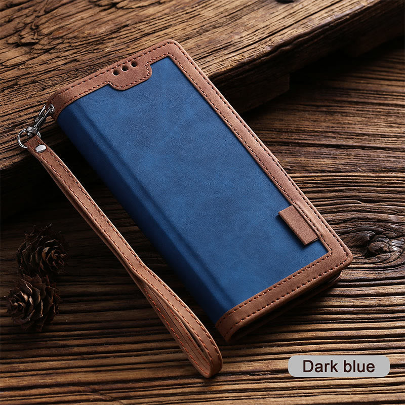 Vintage Color Stitching Phone Case For Samsung Protective Cover