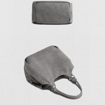 Triple Compartment Canvas Tote Lightweight Functional Hobo Handbag Purse