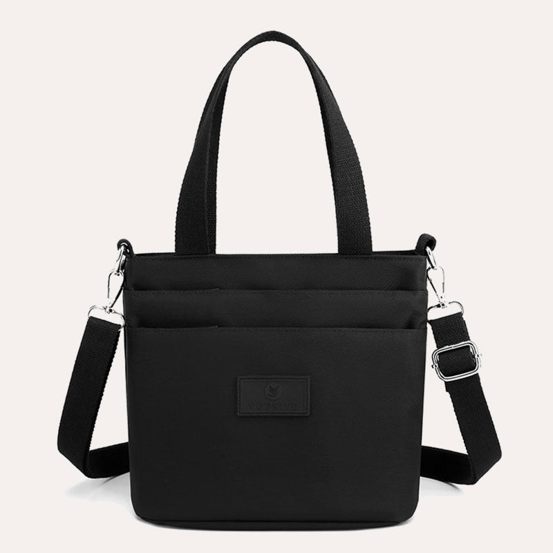 Functional Crossbody Bag Shoulder Bag Multi-pocket Lightweight Solid Color Handbag
