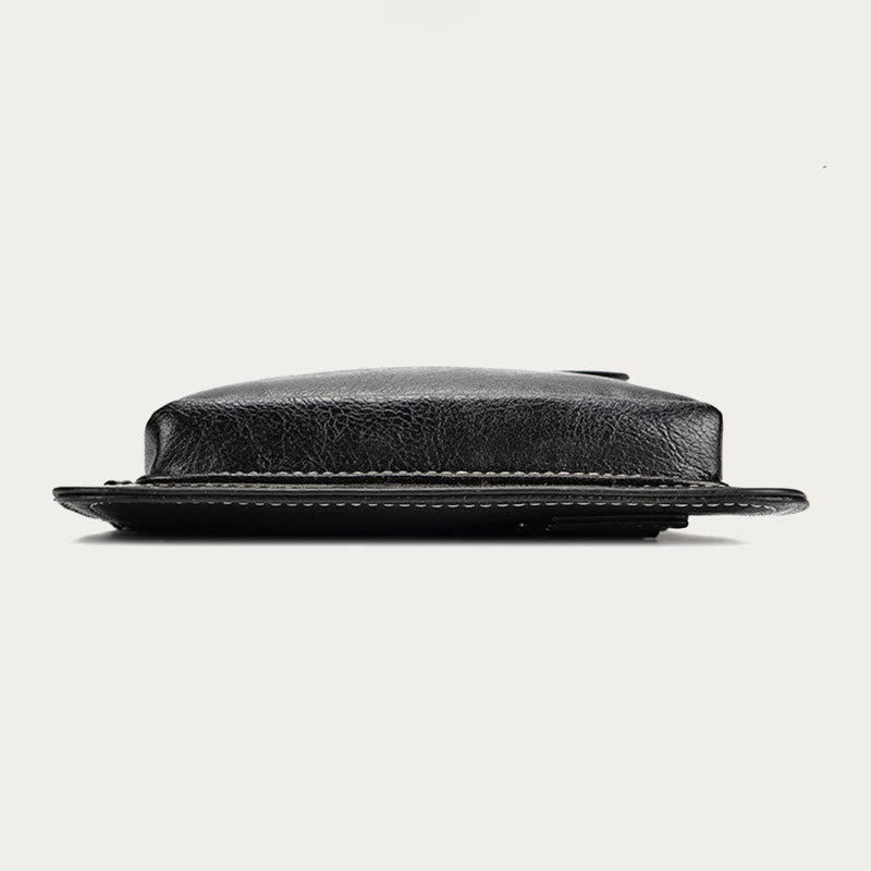 Sling Bag For Men Soft PU Leather Crossbody Chest Bag