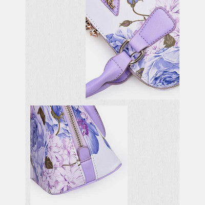 Women Floral Print Demo Satchel Handbag Crossbody Bag Shoulder Purse