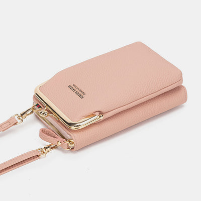 Multi-Compartment Elegant Crossbody Phone Bag With Clear Window