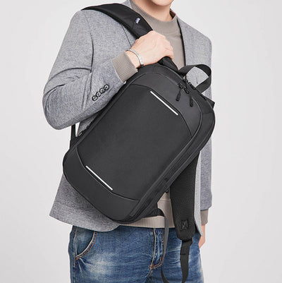 Lighiweight Expandable Laptop Backpack Anti Thefi Business Travel Notebook Bag