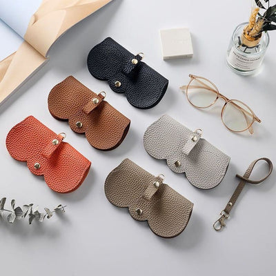 Storage Bag For Sunglasses Soft Leather Portable Simple Storage Case