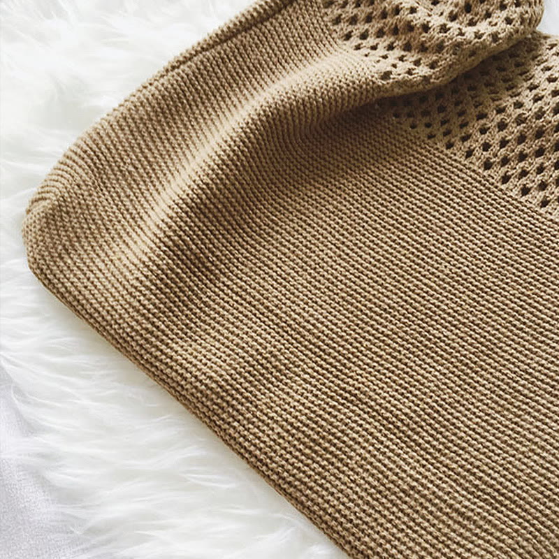 Tote Bag For Women Ethnic Style Wool Knitted Shoulder Bag