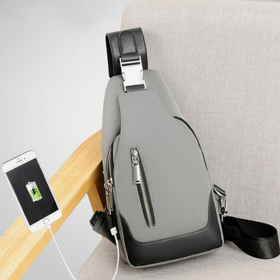 USB Charging Waterproof Sling Bag