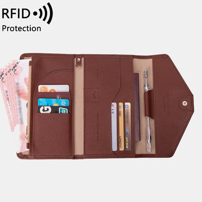 RFID Passport Holder For Travel Ultra Thin Multifunctional Document Bag