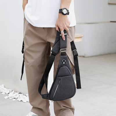 Sling Bag For Men Waterproof Nylon Travel Portable Crossbody Backpack