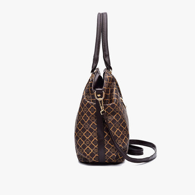 Leather Hobo Bag Large Capacity Tote Handbag Multifuntion Shoulder Purses
