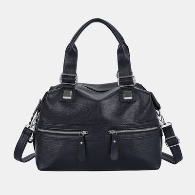 Large Capacity Durable Vintage Soft Leather Tote Bag