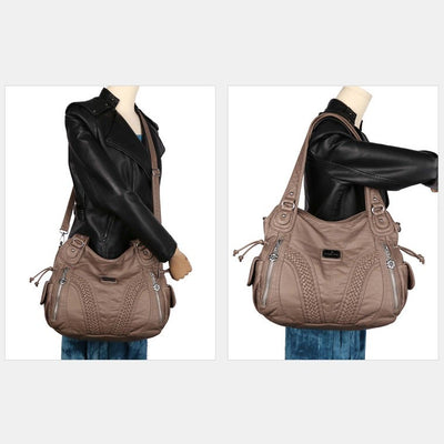 Women's Solid Color Hobo Bag