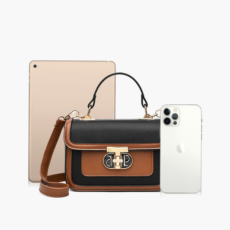 Top-Handle Bag For Women Vintage Square Daily Shopping Crossbody Bag