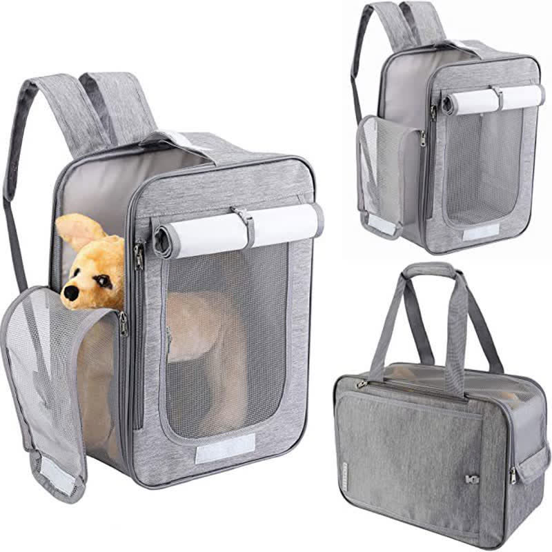 Pet Backpack Carrier Foldable Pet Backpack Handbag for Cats Small Dogs