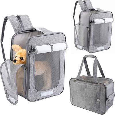 Pet Backpack Carrier Foldable Pet Backpack Handbag for Cats Small Dogs