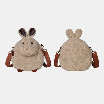 Cute Plush Bunny Crossbody Bag Fluffy Rabbit Shoulder Bag Handbags