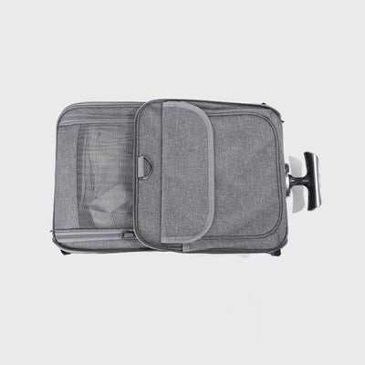 Rolling Pet Carrier Foldable Breathable Pull Rod Pet Bag